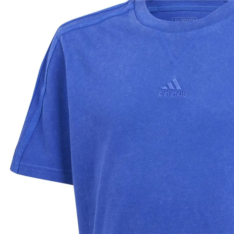Vaikiška Marškinėliai su trumpomis rankovėmis Adidas IS4648 7-8 metų Mėlyna